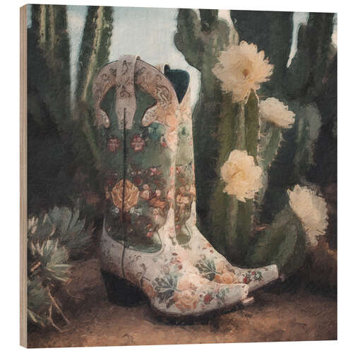Wood print Cowgirl Boots