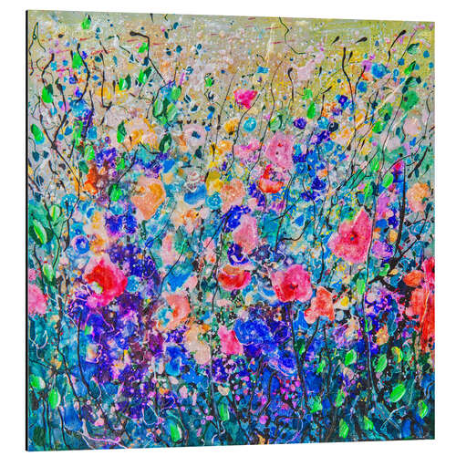 Aluminium print Colourful Flowers