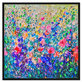 Gerahmter Kunstdruck Colourful Flowers