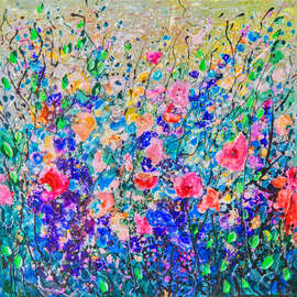 Magnettafel Colourful Flowers