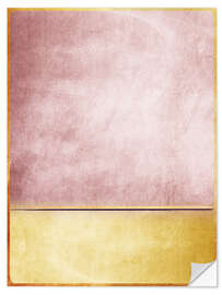 Selvklebende plakat Pink And Yellow III