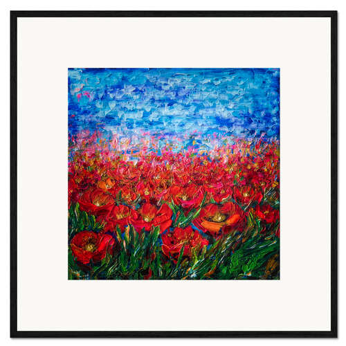 Kehystetty taidepainatus Red Poppy Field