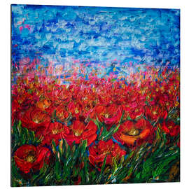 Magnettafel Rotes Mohnfeld