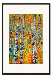 Gerahmter Kunstdruck Espen Fantasie
