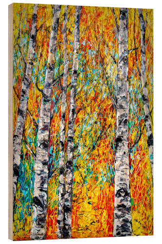 Wood print Aspen Fantasy