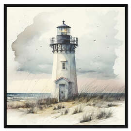 Gerahmter Kunstdruck Leuchtturm