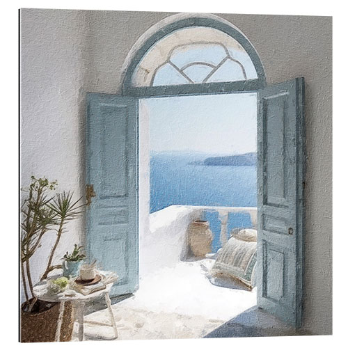 Galleritryk Blue Greek Door III