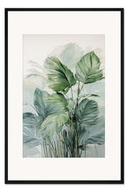 Gerahmter Kunstdruck Palmenblätter II