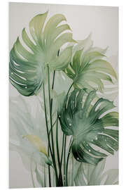 Foam board print Monstera Leaves