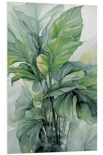 Foam board print Monstera in Watercolor