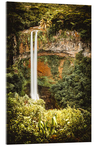 Acrylglasbild Chamarel Wasserfall auf Mauritius