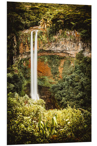 Foam board print Chamarel Waterfall in Mauritius