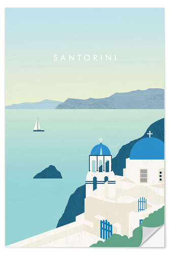 Wandsticker Santorini