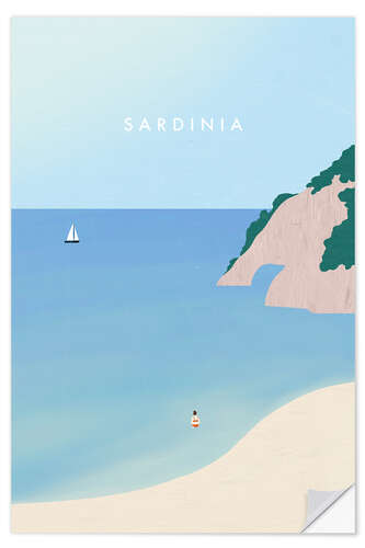 Selvklebende plakat Sardinia