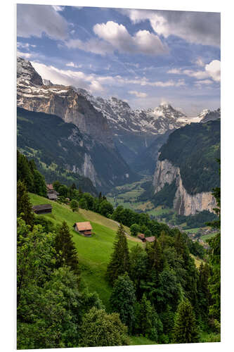 Foam board print Summer in the Lauterbrunnen Valley