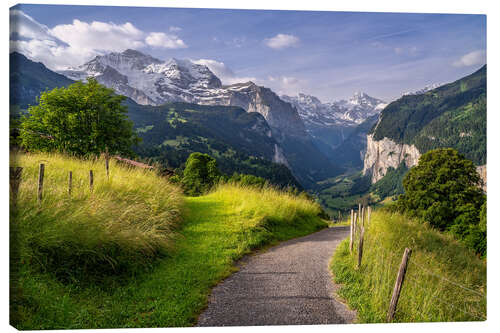 Quadro em tela Summer Morning in the Lauterbrunnen Valley