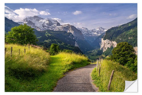 Wandsticker Sommermorgen im Lauterbrunnental