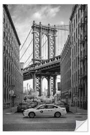 Selvklebende plakat Manhattan Bridge, New York