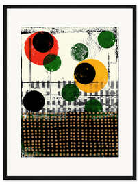 Gerahmter Kunstdruck Fliegende Kreise