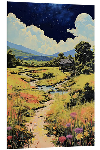 Foam board print Surrealistic Countryside I