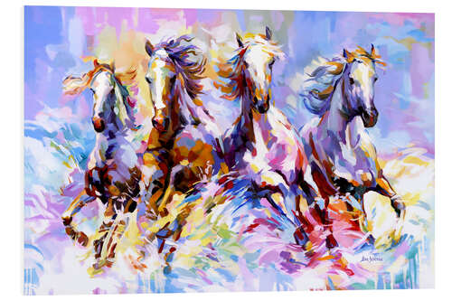 Foam board print Horses on Waves of Fantasy