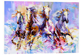 Foam board print Horses on Waves of Fantasy