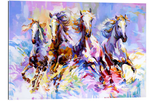 Tableau en plexi-alu Horses on Waves of Fantasy