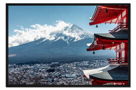 Gerahmter Kunstdruck Blick auf den Fuji