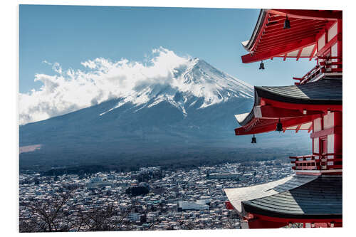 Hartschaumbild Blick auf den Fuji