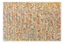 Poster  Egyptian hieroglyphs - Manjik Pictures