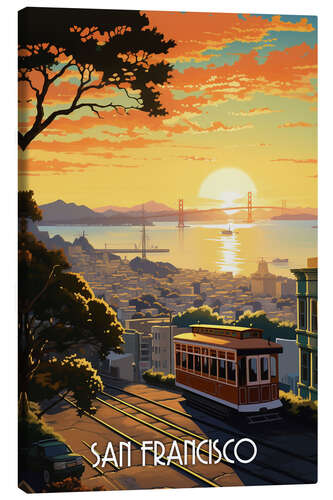 Canvas print San Francisco Travel Poster