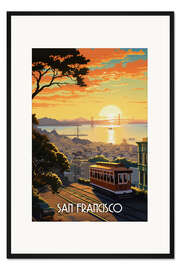 Gerahmter Kunstdruck Reiseplakat San Francisco