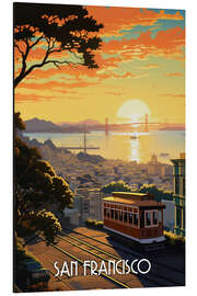 Magnettafel Reiseplakat San Francisco