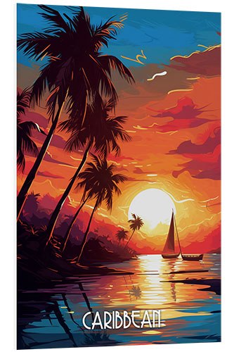 Tableau en PVC Caribbean Travel Poster