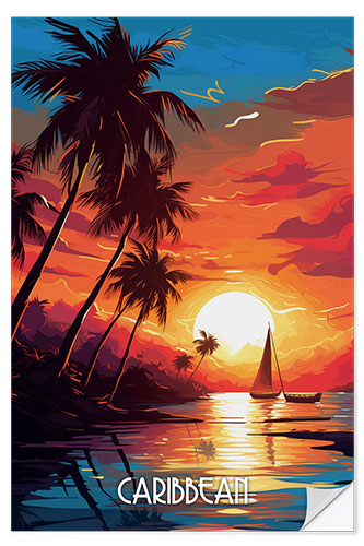 Sticker mural Caribbean Travel Poster