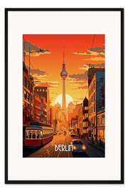 Gerahmter Kunstdruck Reiseplakat Berlin