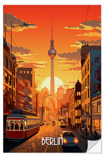 Selvklebende plakat Berlin Travel Poster