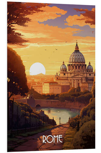 Foam board print Rome Travel Poster