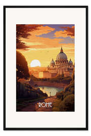 Gerahmter Kunstdruck Reiseplakat Rom