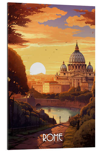 Tableau en plexi-alu Rome Travel Poster