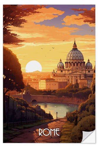 Sisustustarra Rome Travel Poster