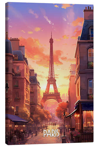 Canvas print Paris Travel Poster