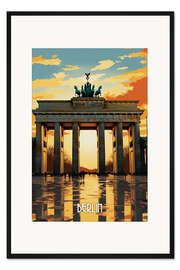 Gerahmter Kunstdruck Reiseplakat Berlin