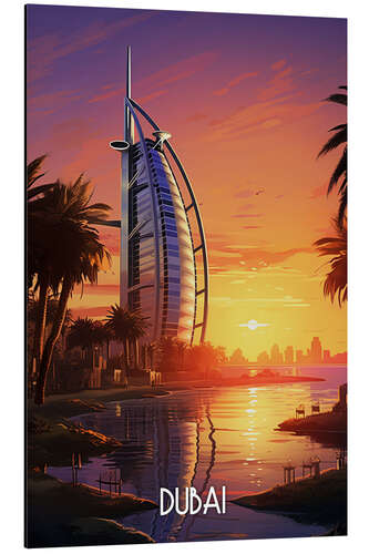 Stampa su alluminio Travel Poster Dubai