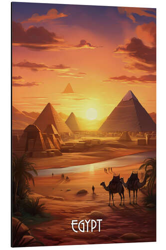 Aluminium print Egypt Travel Poster