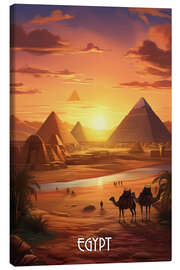 Leinwandbild  Reiseplakat Ägypten - Durro Art