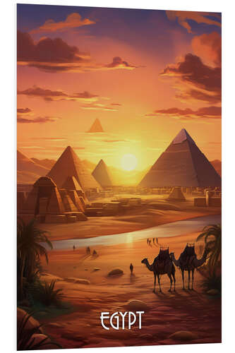 Tableau en PVC Egypt Travel Poster