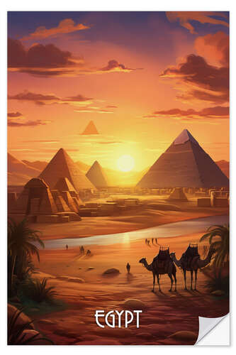 Selvklebende plakat Egypt Travel Poster