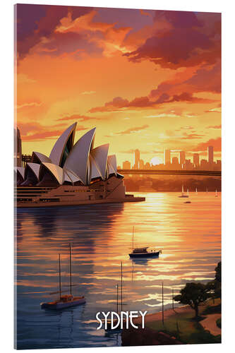 Acrylglasbild Reiseplakat Sydney