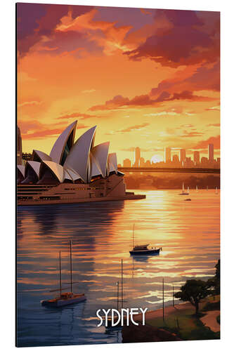 Aluminium print Sydney Travel Poster